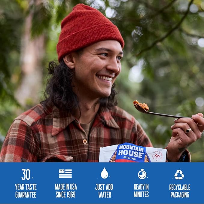 Mountain House Cheesy Pepperoni Pizza Bowl FreezeDried Food for Camping, 12 Servings, 30Year ShelfLife