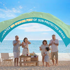 Beach Sun Shade Canopy,Beach Pop up Tent Sun Shade Sail for 8 People,Relying On Wind Power Umbrella Only 4 Lbs
