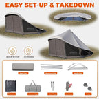 KingCamp Canvas Bell Yurt Tents, 4 Seasons Large Waterproof & Windproof Luxury Glamping Tent w/Stove Jack for Family Outdoor Camping, Hunting, Parties