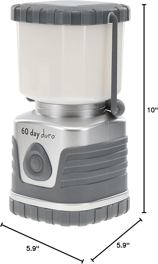 ust 60-DAY Duro LED Portable 1200 Lumen Lantern with Lifetime LED Bulbs and Hook for Camping, Hiking, Emergency and Outdoor Survival