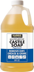 HARRIS Multi-Purpose Pure Castile Soap, Made with Olive, Coconut, and Pine Tree Oil, Uses for Cleaning Face, Body, Hand, Hair, Home, Dishes, and Laundry