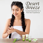 Travel Size Hotel Toiletry Set 75 Count 1 oz Bottles Guest Amenities for Vacation Rentals and Short Term Rentals Paraben Free Green Tea Lemongrass Scent Infused with Aloe and Olive Oil | Desert Breeze