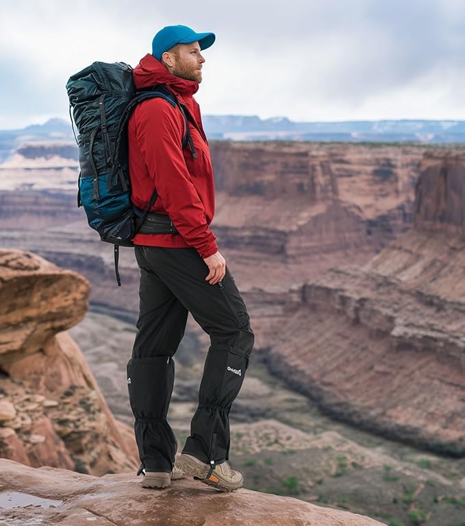 Waterproof Leg Gaiters for Men Women, Adjustable Snow Boot Gators for Hiking, Skiing, Hunting, Outdoor Adventures