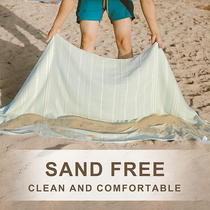 2 Packs Turkish Beach Towels Oversized Sand Free Quick Dry Bathroom Pool Swim Towel Extra Large Xl Big Adult Travel Vacation Essentials Cruise Accessories Must Haves Clearance Stuff Necessities