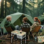 Small Folding Camping Table, 2ft Portable Picnic Table Aluminum 24" x 16" Folding Table, 3 Adjustable Heights Portable Lightweight Table Dining Table for RV, Picnic, Beach (Green Leaf)