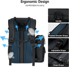 Backpack Cooler, 40 Cans Soft Leak Proof Picnic Backpack, Hanke Portable 2 Insulated Compartments Cooler Backpack Water Resistant for Lunch Beach Travel Camping Picnic Hiking (Black)