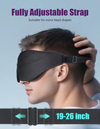 Sleep Eye Mask for Men Women, EVA BELLE Light Blocking Sleeping Mask for Side Sleeper, 3D Contoured Cup Night Blindfold, Lash Extensions 3D Sleeping Mask with Adjustable Strap for Travel, Night & Nap