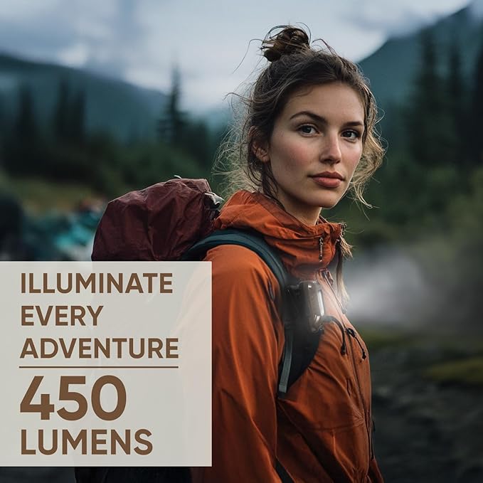 Energizer Jeep Multi-Purpose Hands-Free Rechargeable LED Light, 450 Lumens, Trail-Ready Clip-on Light, Headlamp, and Magnetic All in One