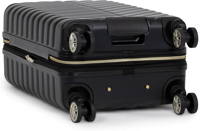 Kenneth Cole REACTION Sophie Women's Silky Nylon 15" Laptop & Tablet Anti-Theft RFID Travel Backpack Bag, Black With 20" Carry-On