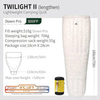 AEGISMAX WIND HARD Twilight 0 Degree 800FP Down Sleeping Bag Ultralight Outdoor Camping Hiking Sleeping Bag for Men & Women