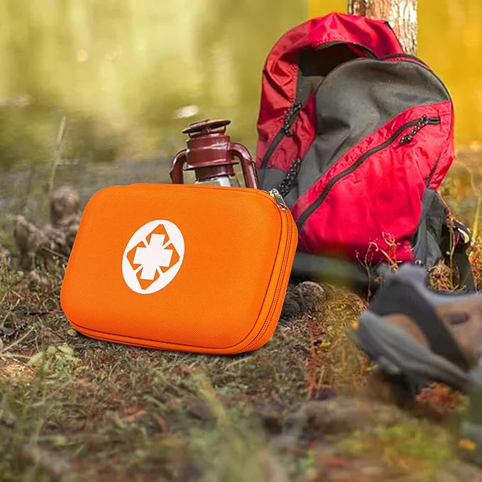 First Aid Kit Emergency Kit Camping Essentials Car-Home Orange First-Aid Bag - 277 Piece Emergency Supplies Hiking First Aid Kit for Backpack Survival Kits for Disaster Preparedness YIDERBO