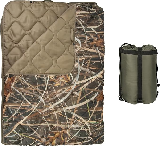 LOOGU Camo Blanket Waterproof Insulation Poncho Liner for Outdoor Camping, Hiking, Hunting, Survival, Backpacking, Picnicking