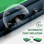 AYAMAYA Queen Camping Air Mattress with Built-In & Detachable Electric Pump -Portable 16 Inch Luxury Double High Inflatable Airbed,Self Inflating Air Mattress,No Power Outlet Needed for Camping & Home