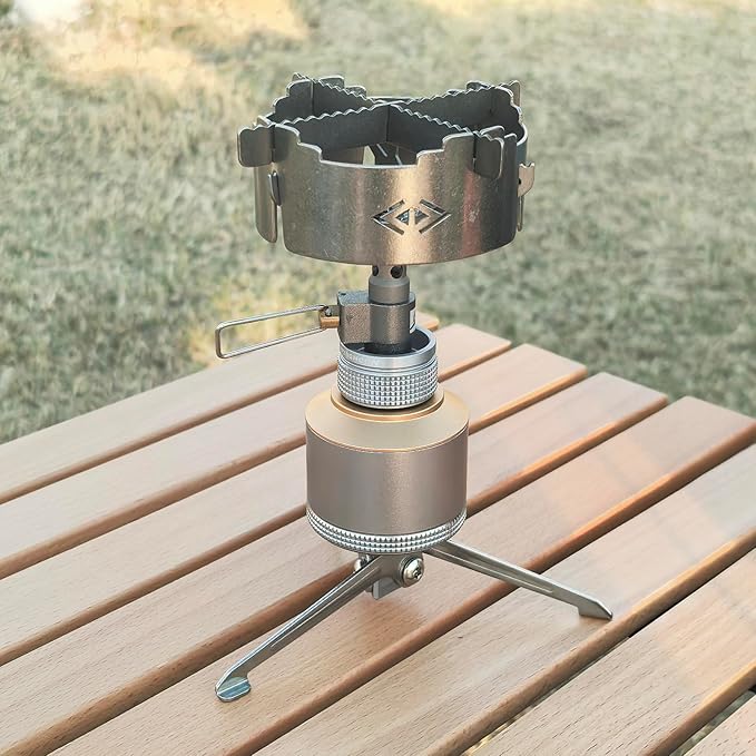 BRS 3000T Stove Windscreen Titanium Camp Stove Windshield with Storage Box for Outdoor Camping Ultralight (Grey-with stand)