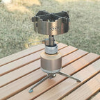 BRS 3000T Stove Windscreen Titanium Camp Stove Windshield with Storage Box for Outdoor Camping Ultralight (Grey-with stand)