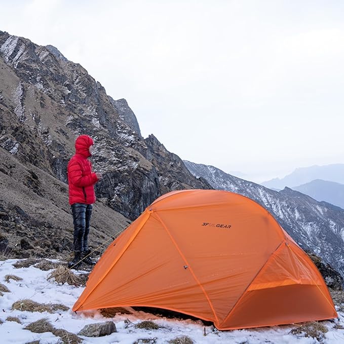 3FULGEAR Backpacking Tent, Floating Cloud 2 Easy Setup 2 Person 3/4 Season Ultralight Tents Waterproof Windproof Double Layer Lightweight Outdoor Tent for Camping, Hiking, Hunting, Survival