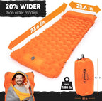 POWERLIX New Upgraded Sleeping Pad for Camping with Built in Pillow and Foot Pump, Carry Bag - Compact Lightweight Camping Mat, Outdoor Backpacking Hiking Travelling Camping Air Mattress Airpad