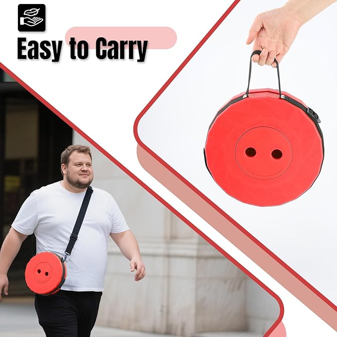 Foldable Stool, Camping Stools for Adults Thickened Portable Collapsible Retractable Stool for Fishing, Camp Chair for Hiking, BBQ, Parties, Outdoor Activities (Red)