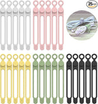 [25Park]UMUST Silicone Cable Ties,Reusable Cable Management Organizer,Cable Straps,Cord Ties,Multipurpose Elastic Cord Organizer for Bundling and Fastening Cable Cords Wires(Multi -colored)