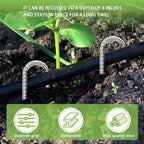 Rebar-Stakes-12-Inch-U-Shaped, Ground Stakes Heavy Duty for High Winds Galvanized Anti-Rust 10pcs Metal Stakes for Ground Heavy Duty Ground Anchors for Garden Dog Fence Chicken Coop Water Pipe