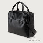 Nordweg Nomad Leather Briefcase NW080A – Leather Bag for Work & Travel – Fits 15.6” Laptop – Minimalist, Durable, Elegant