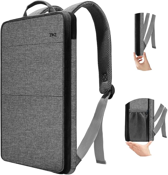 ZINZ Slim & Expandable Laptop Backpack 15 15.6 16 Inch Case, Water Resistant Travel Backpack Compatible with MacBook Pro/Neo 16" 15", Dell XPS 15 16 and Most 15" 15.6" 16" Notebooks，G01BK02