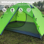 Camping Tent Portable Waterproof Instant Camping Tent with 1-Minute Setup Lightweight Tent for Camping Beach Outdoor Travel Backyard