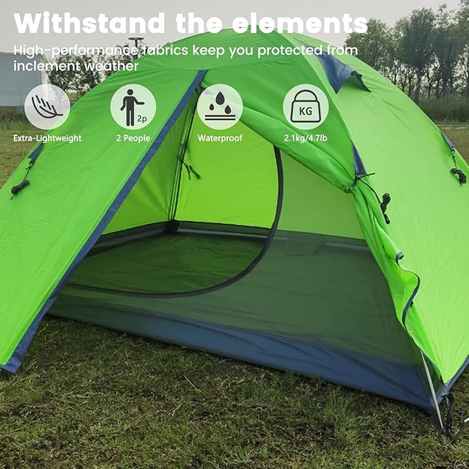 Camping Tent Portable Waterproof Instant Camping Tent with 1-Minute Setup Lightweight Tent for Camping Beach Outdoor Travel Backyard