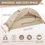 Clostnature Crux Lightweight Tent for Backpacking - 1/2/3/4 Person Ultralight Backpacking Tent, Waterproof Easy Setup Camping Tent, Hiking Tent for Outdoor, Hiking and Mountaineering