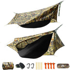 Night Cat Camping Hammock Tent: Lightweight Portable 4 in 1 Hammock with Rain Tarp and Mosquito Net for Hiking Jungle Outdoor