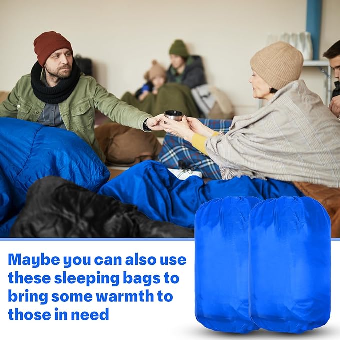 Macarrie 6 Pack Camping Sleeping Bags Bulk for Adults, 4 Season Cold Weather Sleeping Bag with Compression Sack Lightweight Waterproof Essential Gear for Backpacking Hiking Travel