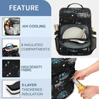 Kalesi Cooler Backpack 36 Cans Lightweight Insulated Backpack Cooler Leak-Proof Travel Camping Lunch Backpack Outdoor Cutlery Backpack for Men and Women