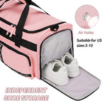 MAXTOP Gym Bag for Women Men Travel Duffle Bag Large Capacity Carry On Weekender Overnight Bag With Shoe Compartment Gym Tote Dry Wet Separation Duffel Bag for Travel