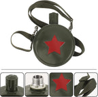 Stainless Steel Water Bottle for Camping Portable Canteen Pouch Outdoor Accessory 304 Steel Green