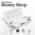 Pure Silk Sleep Mask [100% 6A Mulberry Silk, 22 Momme] Light Blocking Travel Essentials. Eye Masks for Sleeping. Black Oeko-Tex Blindfold. Eye Covers for Men & Women