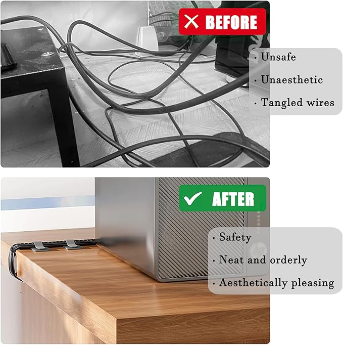 80PCS Hook and Loop Cable Straps, Cable Management Under Desk, Adhesive Cable Ties, Reusable Wire Organizers for Cords, Cords Management, Computer Accessories for Desk, Home Office Essentials, Gray