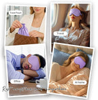 Umisleep 100% Pure Mulberry Silk Sleep Mask, 22 Momme 6A Soft Smooth Fibers, Breathable Eye Mask for Women Men, Better Light Blocking Sleeping Mask with Travel Pouch, Elastic Strap Blindfold, Purple