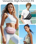 BAGSMART Fanny Packs for Women Men, Roomy Belt Bag with Adjustable Strap, Fashion Waist Packs for Running Traveling Hiking, Camel