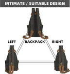 KouLi Buir Canvas Sling bag,Small Crossbody Backpack,Convertible Chest Bag Casual Daypack For Outdoor Cycling Hiking Travel (B3611-Black-N)