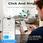 [2026 New] Wallet Tracker Card for Apple Find My (iOS Only) - Ultra Slim Rechargeable Bluetooth Tracker, IP68 Waterproof Smart Finder & Item Locator for Keys, Wallet, Bags, Luggage Tags（1- Pack）