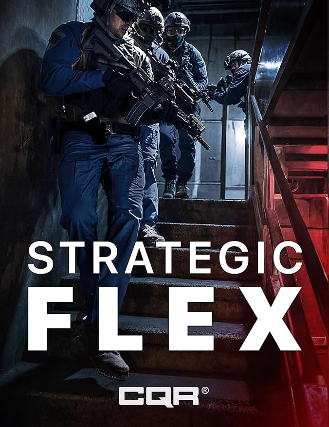 CQR Men's Flex Ripstop Tactical Pants, Water Resistant Stretch Cargo Pants, Lightweight EDC Hiking Work Pants