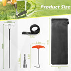 8 Pieces Trampoline Stakes Heavy-Duty: 10 Inch Metal Stake Safety Ground Anchor - for Trampoline/Camping Tent/Canopies/Carports/Sheds/Swing Sets