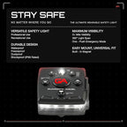 Guardian Angel Micro Series Safety Lights, (All White Front & Red Rear) | Rechargeable, Magnetic & Hands-Free Wearable LED Flashlight for Dog Walking, Cycling, Hiking, Camping & Fishing