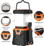 LED Camping Lantern Rechargeable,1000LM, Easy to Carry with 5 Ligth Modes, IP44 Waterproof Battery Powered Perfect for Power Outages for Power Outages, Hiking, Campsites, Emergencies(2Pack)