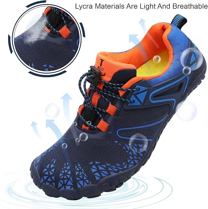 L-RUN Barefoot Water Shoes Women Mens Aqua Sock Athletic Hiking Water Sports Shoes for Swim Beach Pool Sand Diving Walking