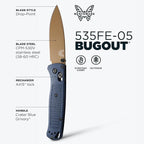 Benchmade - Bugout 535 EDC Knife with Crater Blue Grivory Handle (535FE-05)
