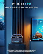 Solar Generator 600W (1200W Surge), 576Wh Portable Power Station, LiFePO4 Battery with AC Outlets, 1.5Hour Fast Charging for Home & Emergency, Hurricane, CPAP