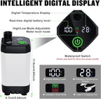 Portable Shower for Camping, [Long-Lasting] Spopal 6000mAh Rechargeable Camping Shower with Intelligent LED Display, 4 Spray Modes, IPX7 Waterproof Outdoor Camp Pump for Hiking, Travel, Car, Pet