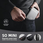 Magnetic Power Bank, 10000mAh Magnetic Portable Charger, 22.5W Wireless Power Bank, USB-C Fast Charging, LED Display Magnetic Battery Pack, Compatible for iPhone 17/16/15/14/13 Pro/Pro Max/Plus(White)