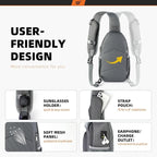 SKYSPER Sling Bag RFID Crossbody Sling Backpack Cross Body Shoulder Bag Travel Hiking Daypack for Women Men